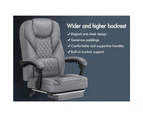 ALFORDSON Massage Office Chair Executive Fabric Seat Gaming Recliner Computer Grey