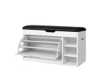 ALFORDSON Shoe Cabinet Bench Storage Rack Organiser Shelf 18 Pairs White