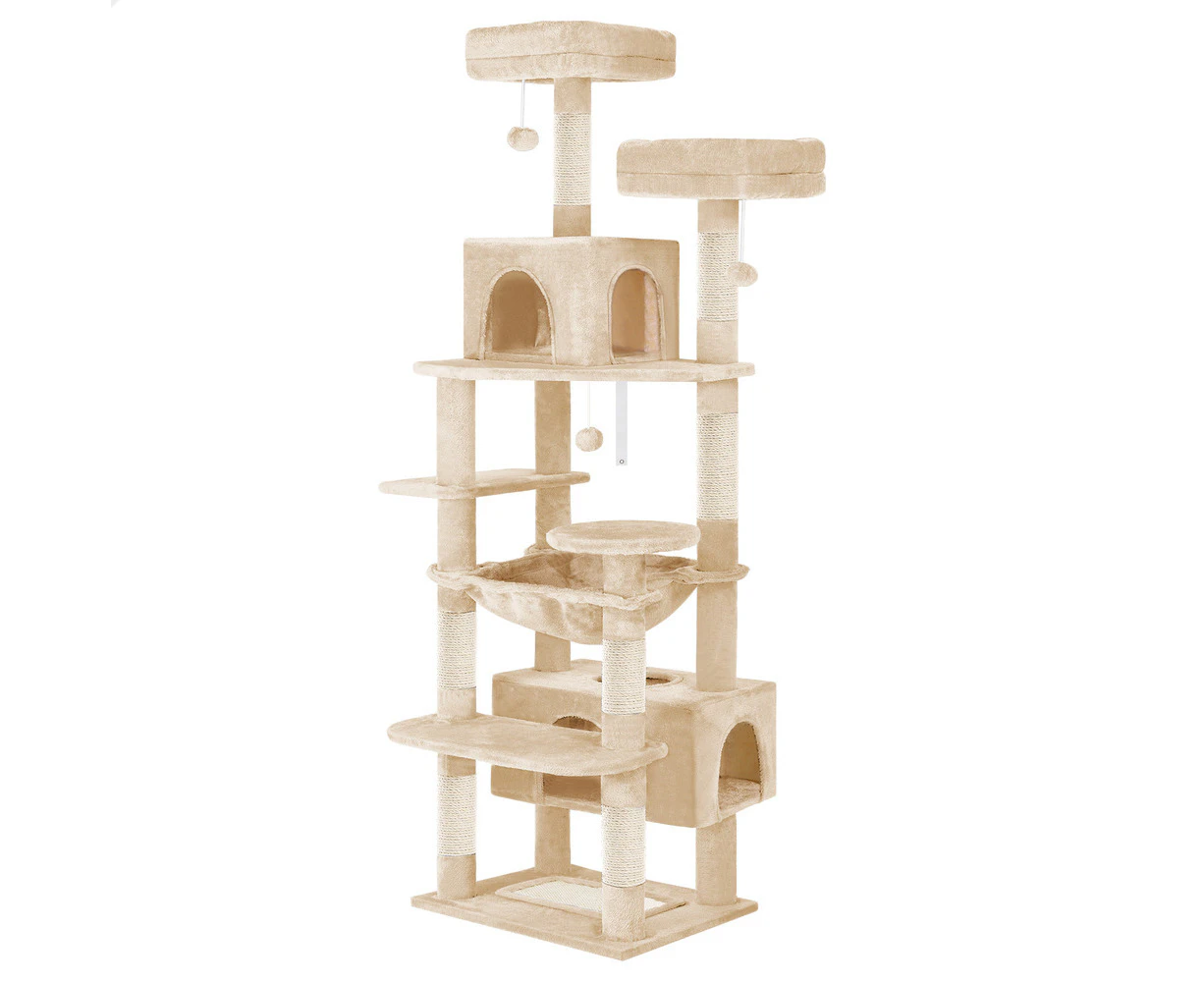 BEASTIE Cat Tree Tower Scratching Post Scratcher Condo House Furniture Beige 184