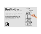 BEASTIE Cat Tree Tower Scratching Post Scratcher Condo House Furniture Beige 184