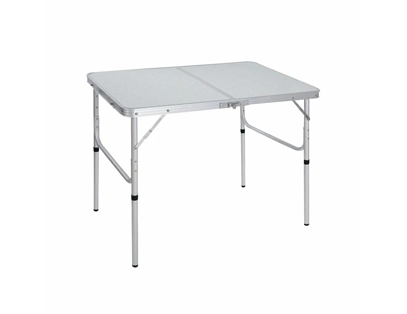Kiliroo Folding Aluminium Camping Table Portable Outdoor Picnic Desk 90cm Silver