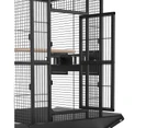Oppsbuy Bird Cage 153cm Large Aviary Parrot Budgie Top Play Stand Alone Wheels w/ Brake