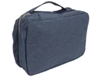 Travel Hanging Toiletry Bag Travel Cosmetic Bag Folded Hanging Toiletry Wash Organizer Pouch For Men Women Dark Blue