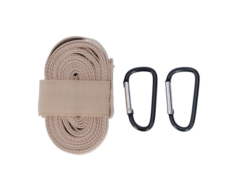Camping Storage Strap 10.17Ft Long Durable Nylon Adjustable 7 Round Holes Widely Used Hammock Straps With 2 Carabiners