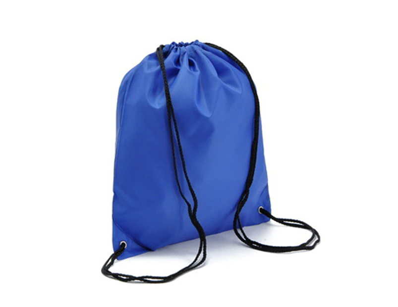 Drawstring Bag Wear Resistant Shoulder Beam Shoes String Storage Bags Outdoor Sports Backpack Royal Blue