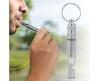 Outdoor Survival Aluminum Alloy Whistle Camping Hiking Emergency Lifesaving Tool (Silver)