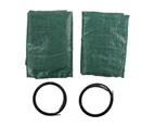 2Pcs Garden Waste Bags Green Reusable Anti Corrosion Heat Resistant Leaf Collection Bag With Handle 120L/32Gal 45X76Cm /17.7X29.9In