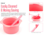 Pro 500ml Wax Pot Waxing Kit (Sydney Stock) Hard Wax Beads Warmer Silicone Melting Bowl Kit Paperless Depilatory Hair Removal Pink
