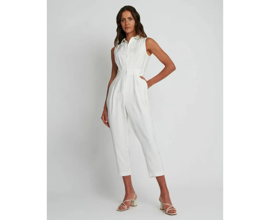 Forcast Women's Molly Jumpsuit - Ivory