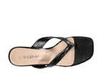 Tampa Wildfire Strappy Low Heel Thong Flip Flop Women's - Black