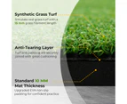 Costway 1.2×1.5m Golf Hitting Practice Mat Artificial Turf Lawn Grass Pad 2 Rubber Tees & Alignment Sticks Golf Training Aid