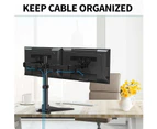 Dual Monitor Stand Desk Mount Height Adjustable 2 Screens 27in