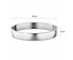 Solid Oval Stainless Steel Bangle with a High Polish Finish 8mm