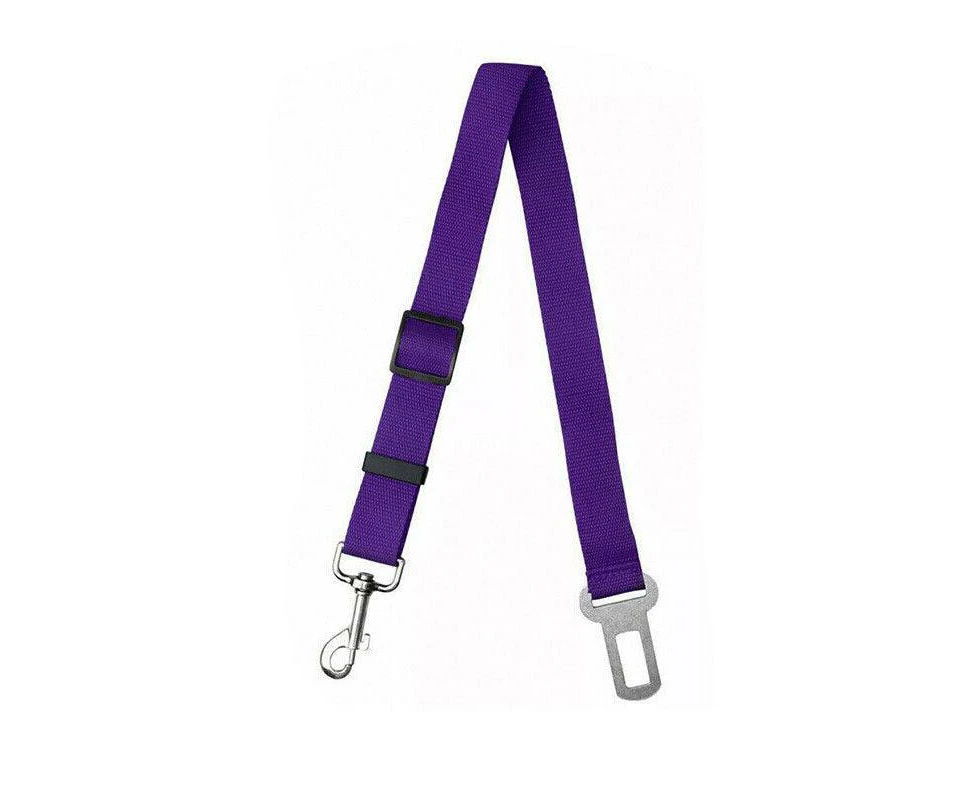 Pet Car Vehicle Seat Belt 9 Colours - Purple