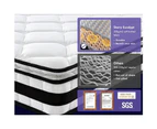 STARRY EUCALYPT Mattress Pillow Top Foam Bed Queen Size Bonnell Spring 22cm