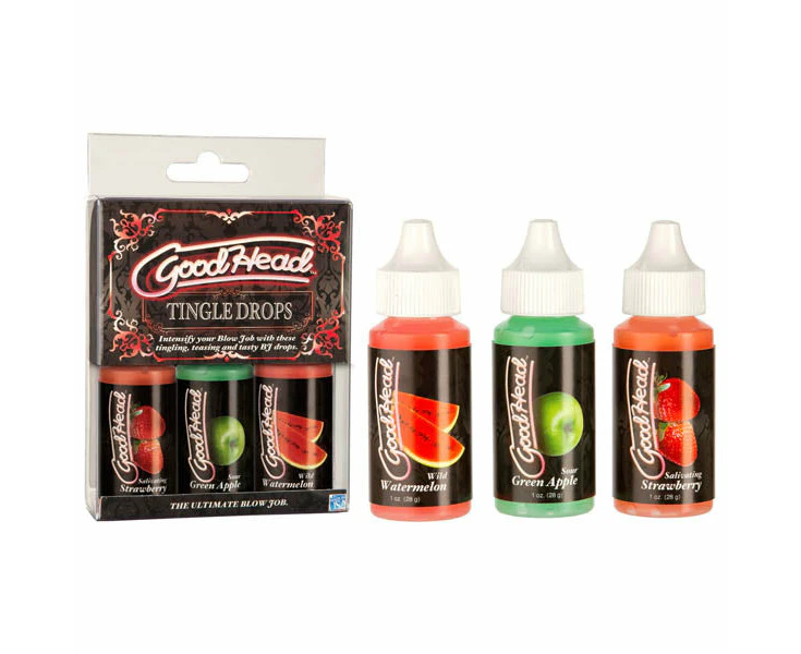 GoodHead Tingle Drops Strawberry, Apple and Watermelon 3 Pc