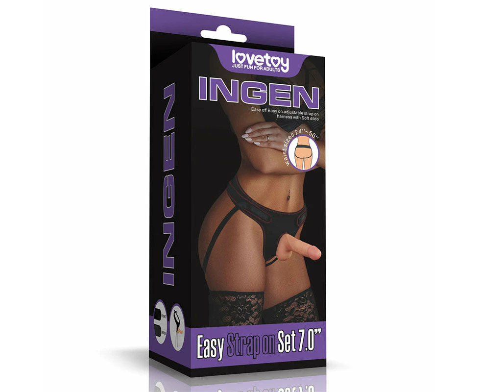 Ingen Easy 7-Inch Dildo Strap-On Set