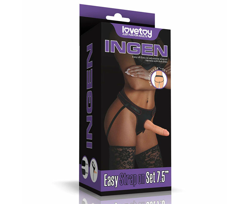 Ingen Easy 7.5 Inch Dildo Strap-On Set