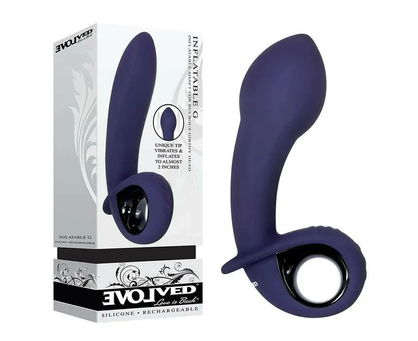 Evolved Inflatable G Rechargeable Vibrator - Purple