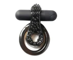 Maia Jagger USB Rechargeable Vibrating Erection Enhancer Ring - Black