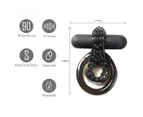 Maia Jagger USB Rechargeable Vibrating Erection Enhancer Ring - Black