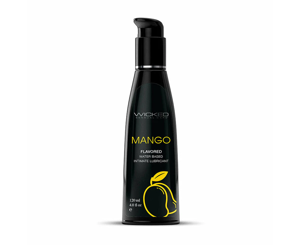 Wicked Aqua Mango Flavored Water Based Lubricant Sensual Pleasure Enhancer For Oral Delights 4 Oz