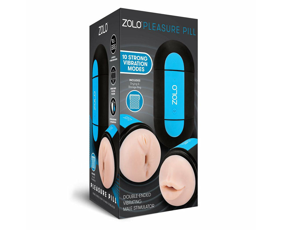 Zolo Pleasure Pill Double Ended Stroker Catch .au