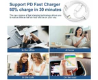 iPhone Fast Charger 20W Type-C PD Wall Charger with 2m/6FT Cable Compatible with iPhone 14/13/12/11 Pro XS Max iPad AirPods