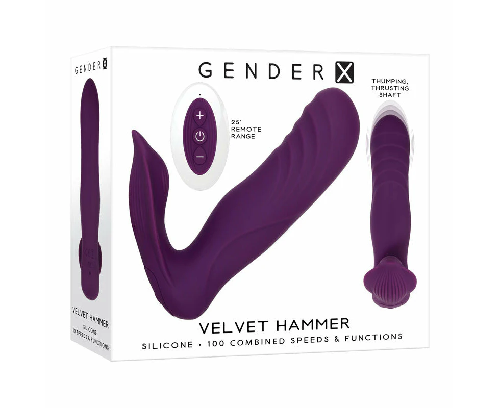 Evolved Novelties Gender X Velvet Hammer Wearable Vibrator Gx Rs 8935 2 Dual Stimulation For Him And Her Thrusting Shaft And Inten