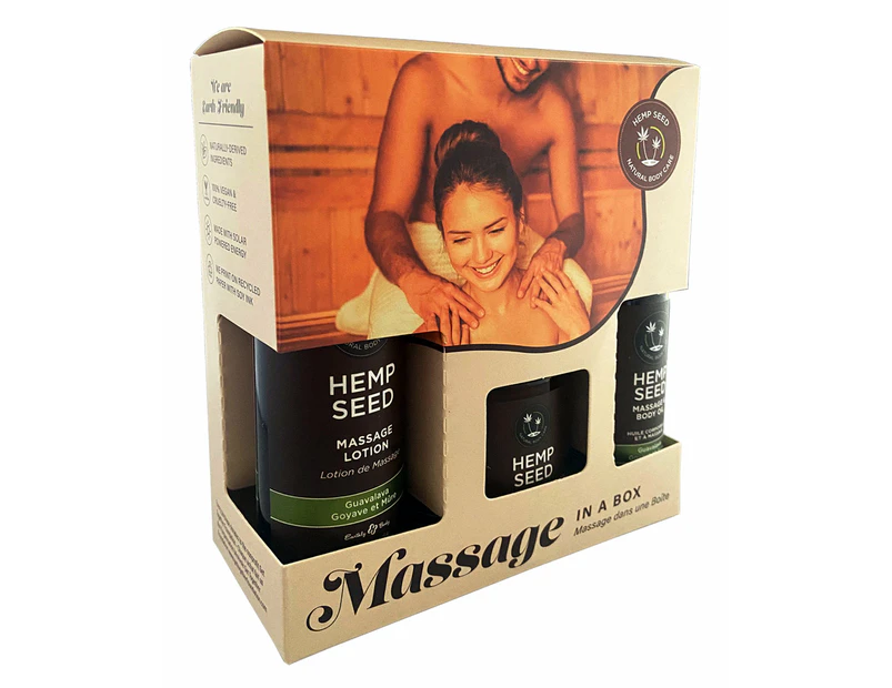 Hemp Seed Massage In A Box Gift Set - Guavalava