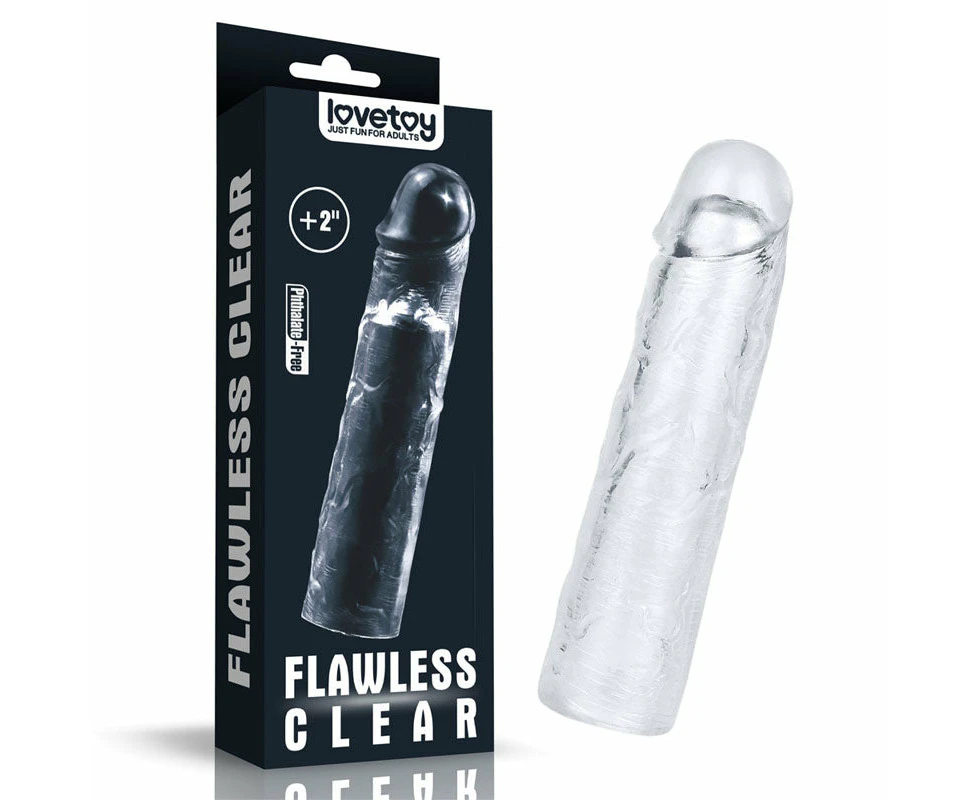 Clear Penis Extender Sleeve Plus 2In