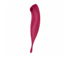 Satisfyer Twirling Pro+ Air Pulse Clitoral Vibrator With App Control - Dark Red