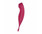 Satisfyer Twirling Pro+ Air Pulse Clitoral Vibrator With App Control - Dark Red