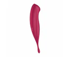 Satisfyer Twirling Pro+ Air Pulse Clitoral Vibrator With App Control - Dark Red