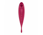 Satisfyer Twirling Pro+ Air Pulse Clitoral Vibrator With App Control - Dark Red