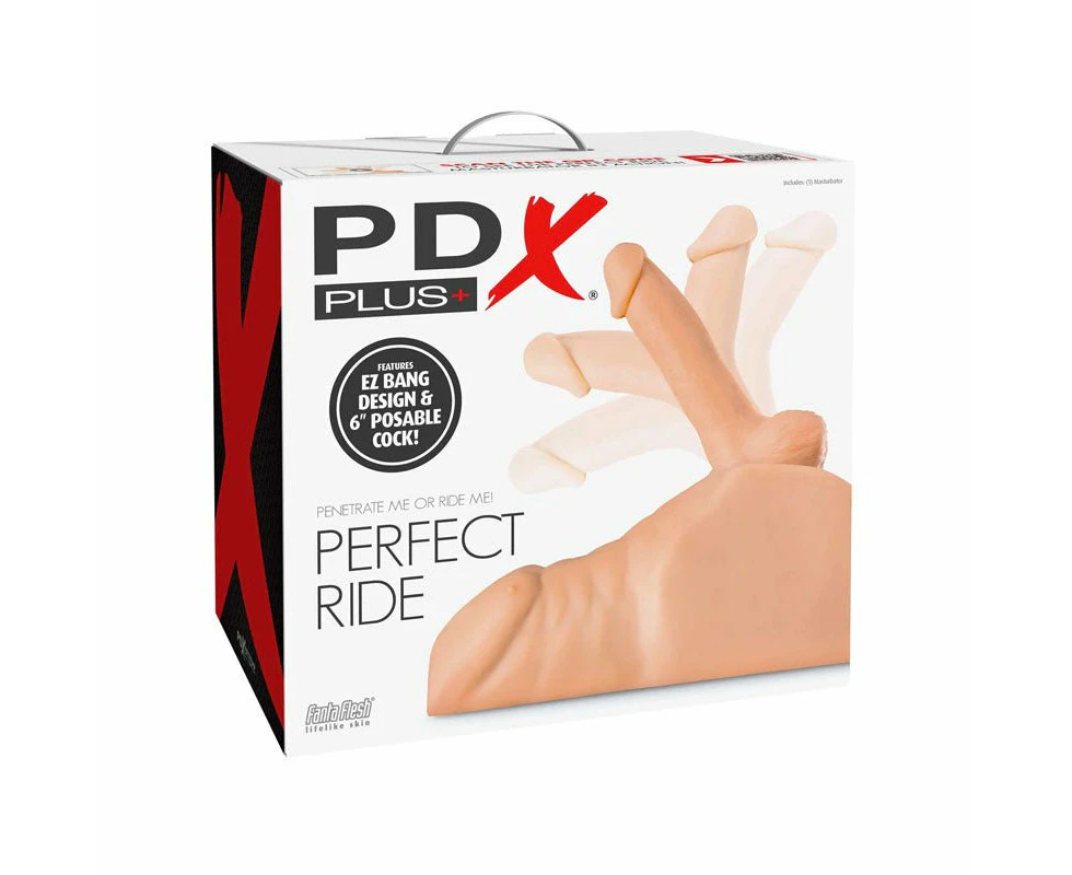 Pdx Plus Perfect Ride Dildo And Masturbator Light Ultimate Pleasure For Men And Women Model Pr 1001 Realistic Fanta Flesh® Adjust