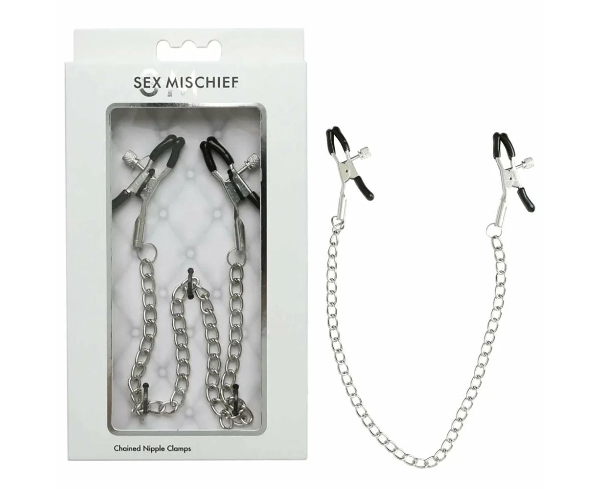 Sex & Mischief Chained Nipple Clamps-(ss10089)