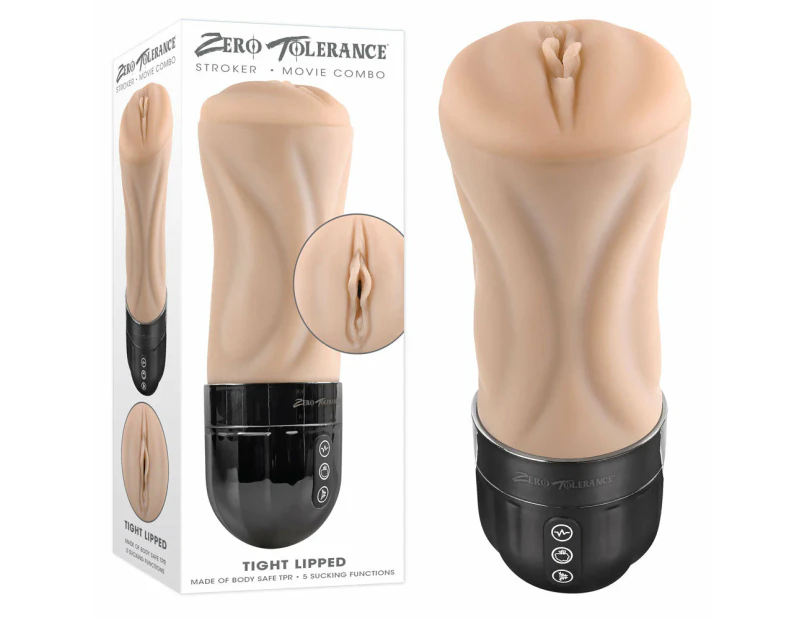Zero Tolerance Tight Lipped - Vibrating Stroker - Flesh