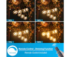 Solar String Lights Outdoor IP65 Waterproof 15+1 LED Bulbs Garden Balcony Yard
