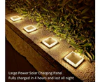Outdoor Solar Deck Lights - 4 Pack, 50LM Warm White LED, IP68 Waterproof