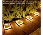 Outdoor Solar Deck Lights - 4 Pack, 50LM Warm White LED, IP68 Waterproof