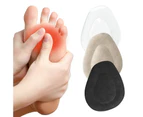 Anti-slip Silicone Gel Inserts for Plantar Fascitis Gel Half Insoles for Shoes Women Forefoot Anti-Pain Insert Foot High Heels - Flannel Apricot