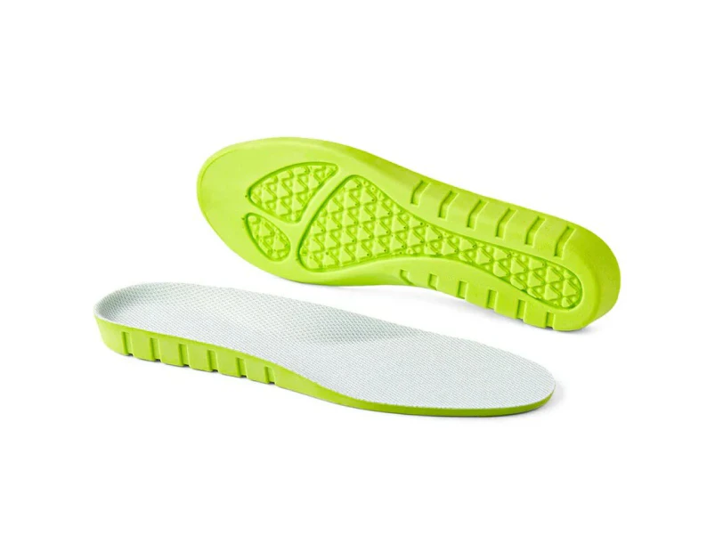 Memory Foam Insoles for Sneakers Comfort Inner Sole Arch Support Shoe Pads Men Women Breathable Sports Running Shoes Cushion - Green white