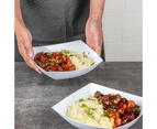 24 x LARGE SQUARE PLASTIC SERVING BOWLS 28CM Salads Pasta Rice Noodle Vegetables