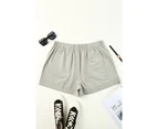 Azura Exchange Gray Elastic Waist Drawstring Pocket Shorts - Gray