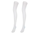 Varicose Vein Stockings Anti-Slip Blood Clots Compression Socks Health Care Stockings(Blanc M)