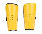 1 Pair Adult Child Football Sports Shinguards Soccer Ball Shin Guards Legs Protector Yellow