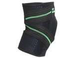 Sports Knee Protective Brace Running Knee Joint Support Silicone Pad Compression Sleeve Green