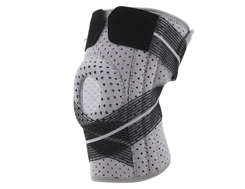 Knee Support Brace With Patella Silica Gel Pads Adjustable Compression Knee Sleeve Strap For Cycling Basketball Running