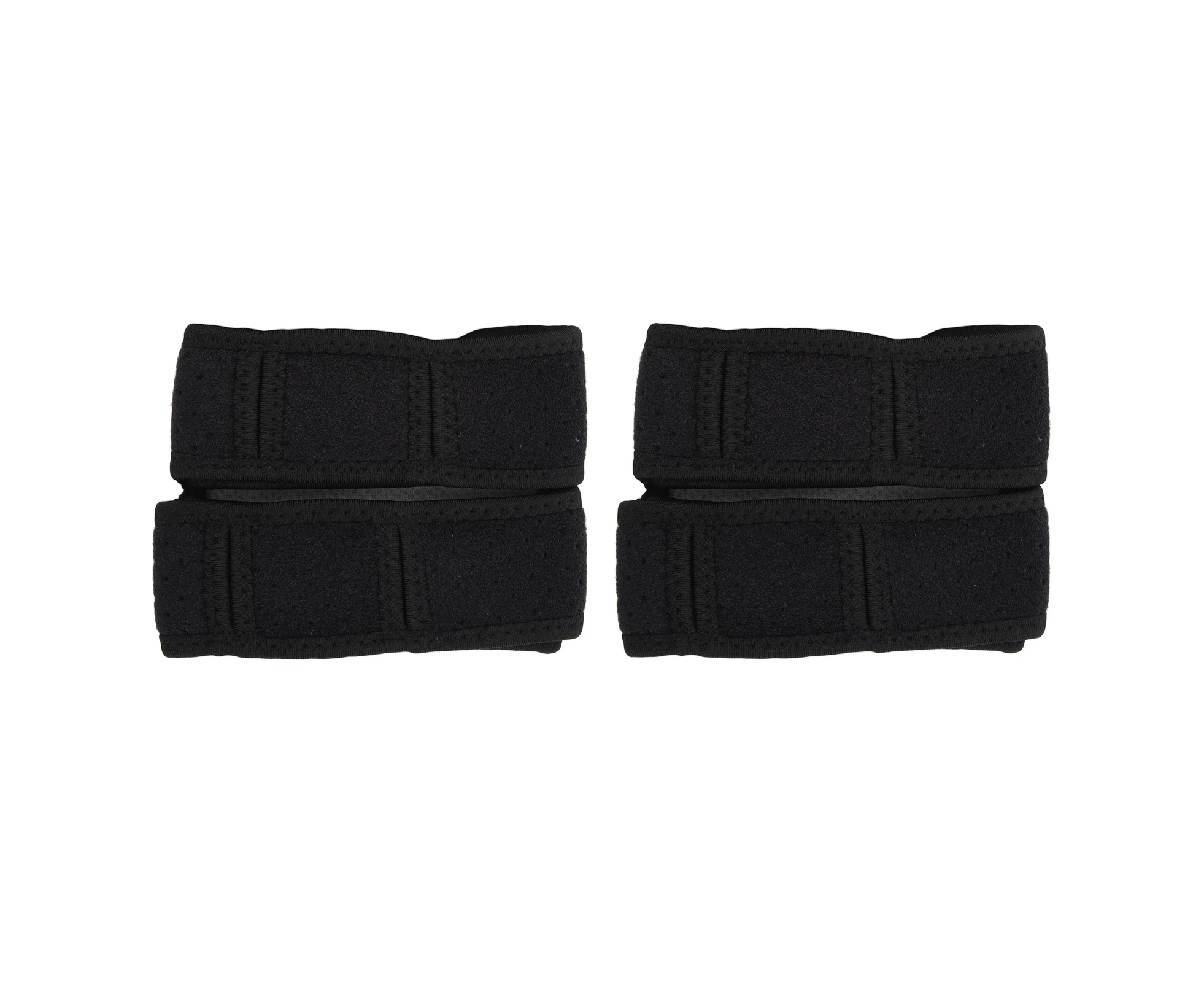 2Pcs Black Sports Knee Straps Durable Patella Tendon Knee Support Strap Breathable Knee Pain Relief Support Band For Home Gym Playground